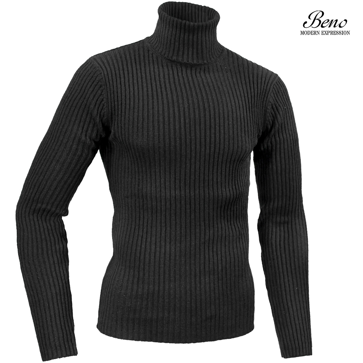 ■Beno(ビーノ)■仕様:タートルネック 長袖■素材:綿50％ アクリル36％ ポリエステル14％■キーワード：リブ 細身 スリム フィット 伸縮性 トップス インナー メンズ 紳士用 男性用 ユニ