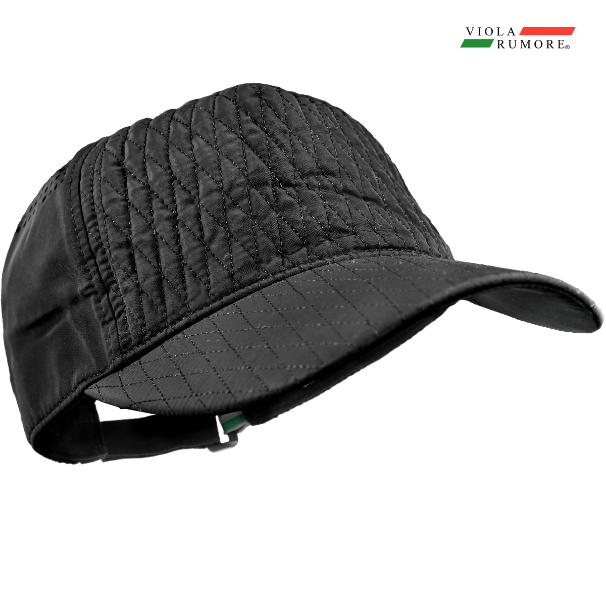 VIOLA rumore ヴィオラ ビオラ メッシュキャップ パンチング ダイヤキルト メンズ サイズ調整可能 帽子 mens(ブラック黒) 11350