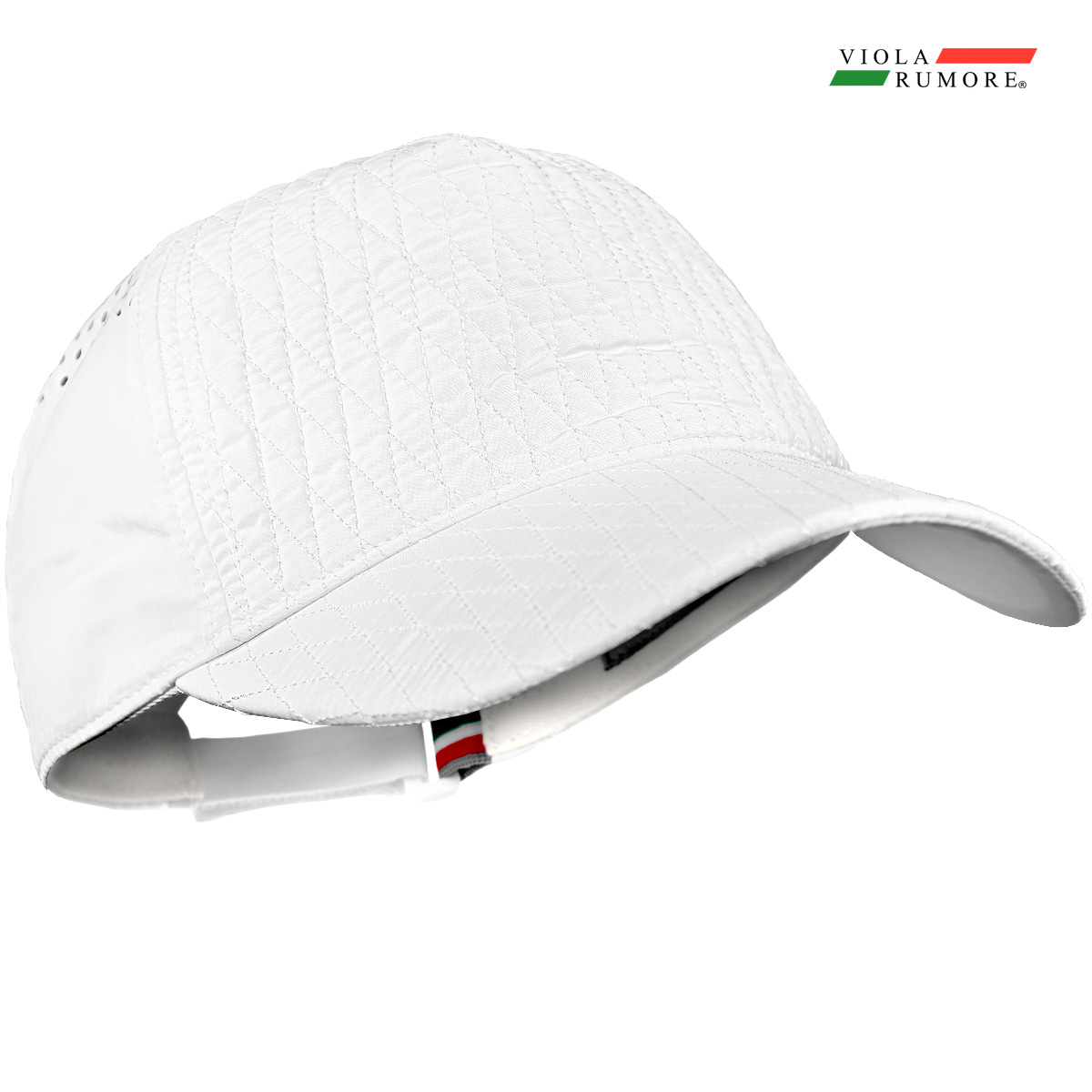 VIOLA rumore ヴィオラ ビオラ メッシュキャップ パンチング ダイヤキルト メンズ サイズ調整可能 帽子 mens(ホワイト白) 11350